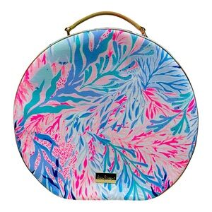 Lilly Pulitzer GWP Hat Box Carry On Case Kaleidoscope Coral Luggage Travel